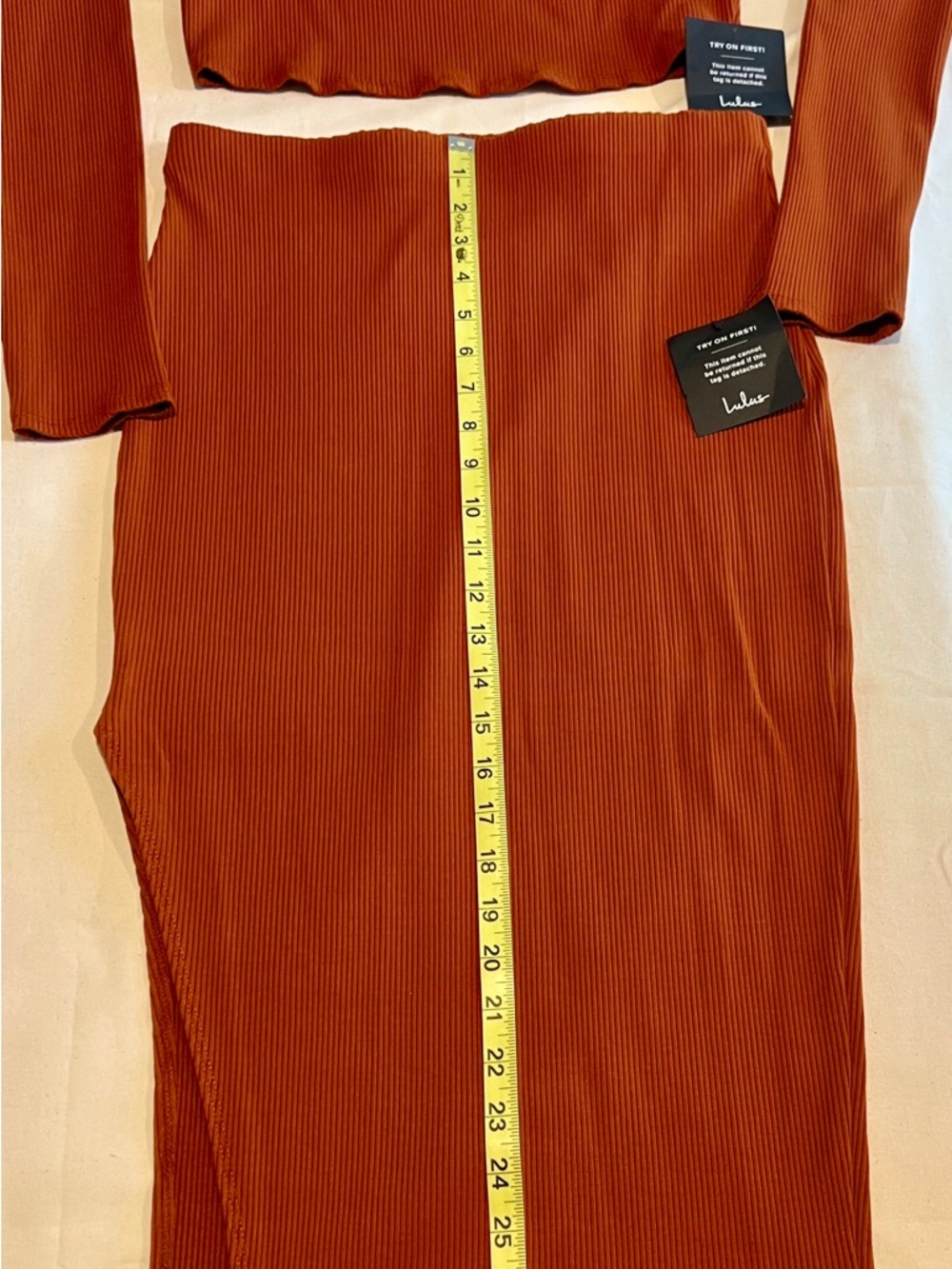 Burnt Ember Ribbed Two-Piece Set - Picture 5 of 6